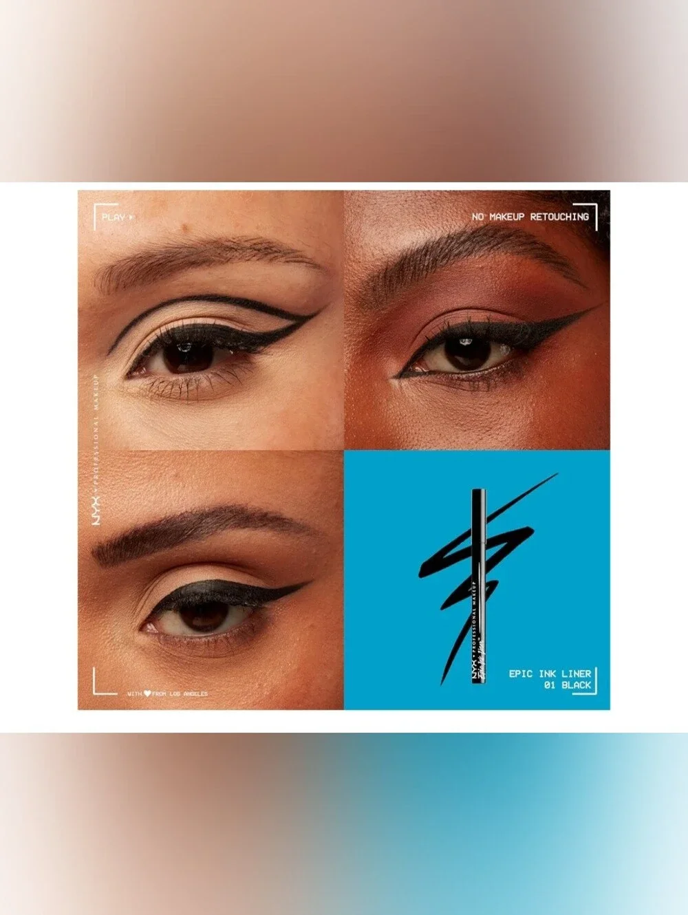 NYX PROFESSIONAL MAKEUP Epic Ink Liner Black .03oz BNIB Waterproof